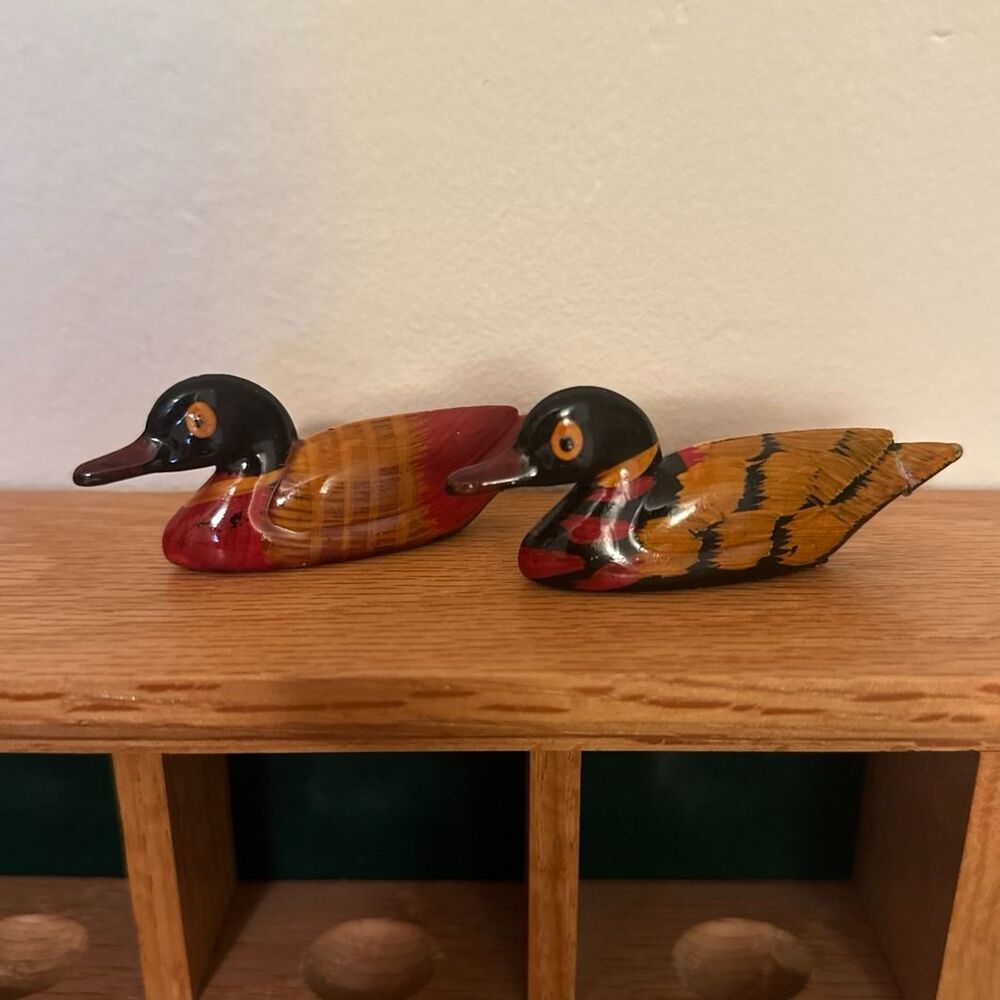 Feng Shui Pair Mandarin Duck Pair Love & Fidelity Ducks Trinket Shelf Decor